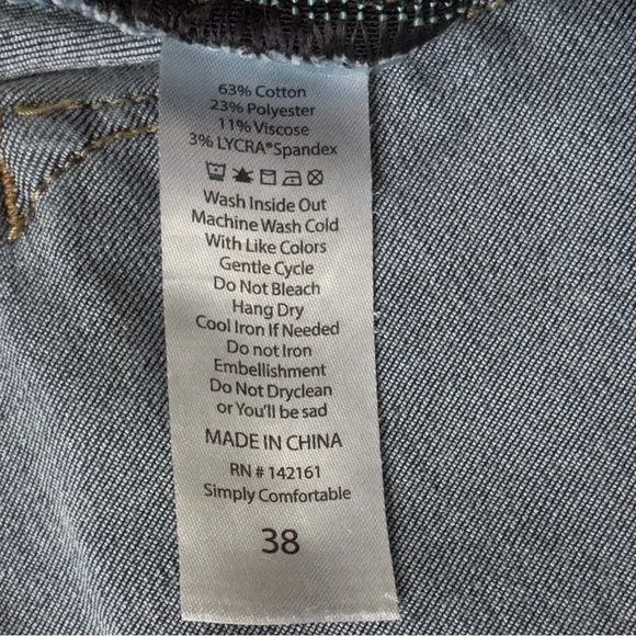 Lularoe Magic Waist Skinny Fit Bootcut Jeans 38 Stretch Comfy Mom Medium Wash - Picture 12 of 14